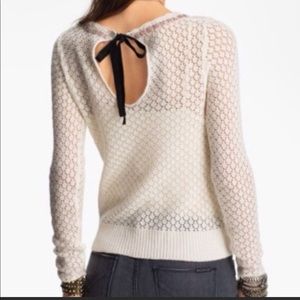 Free People Knit Sweater with Jewels Around Neck